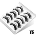 5 Pairs Fluffy Eyelashes 8D Volume False Lashes Russian Strip Lashes Extensions Thick Soft Curly Fake Lashes Makeup